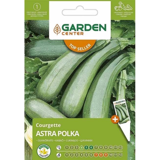 Sėklos Garden Center, cukinijos Astra Polka, 2 g