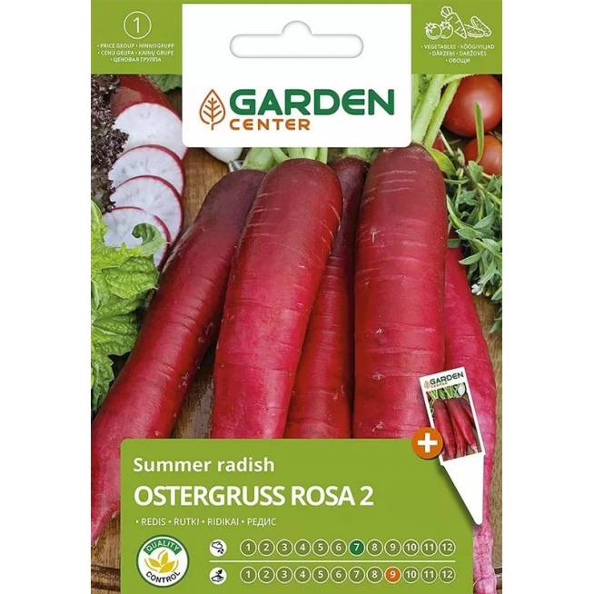 Sėklos Garden Center, ridikėliai Ostergruss Rosa 2, 2 g