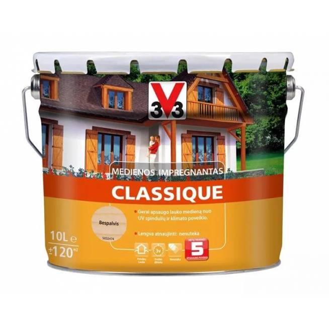 Medienos impregnantas V33 Classique, skaidri, 10 l