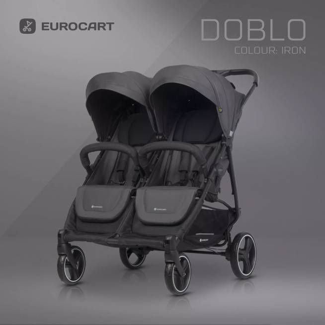 EURO-CART Kūdikių vežimėlis DOBLO IRON