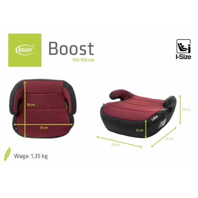 4 BABY BOOST 125-150cm RED I-SIZE