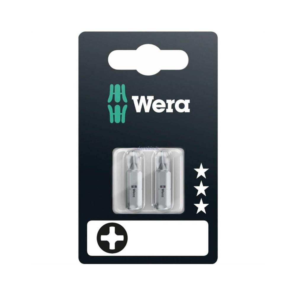 Atsuktuvo antgaliai Wera Torsion 2 vnt PH1 x 25mm