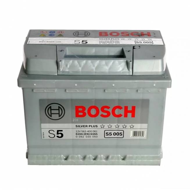 Akumuliatorius Bosch S5, 12 V, 63 Ah, 610 A