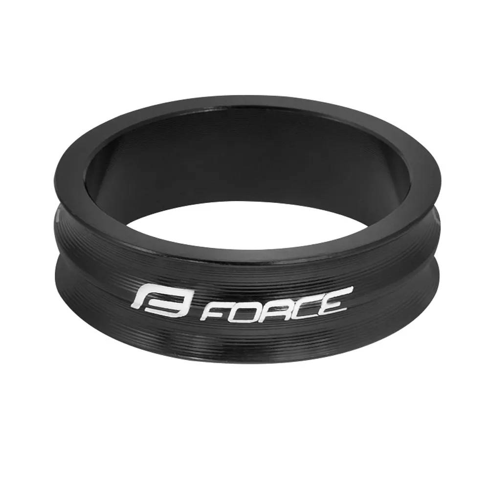 Vairo kolonėlės žiedas FORCE 1 1/8" 10mm (aliuminis, juodas)