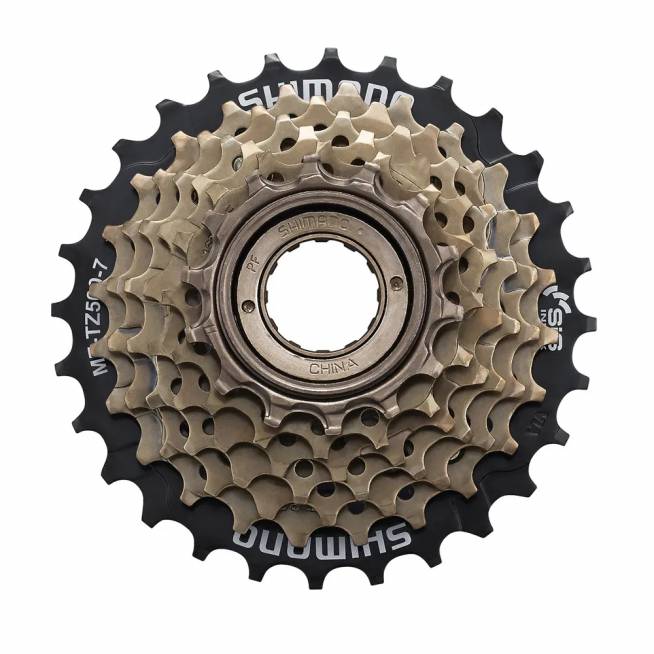 Galinis žvaigždžių blokas SHIMANO TZ500 14-28T (užsukamas, 7 pavarų)