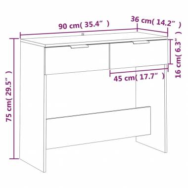 Konsolinis staliukas, 90x36x75cm, mediena