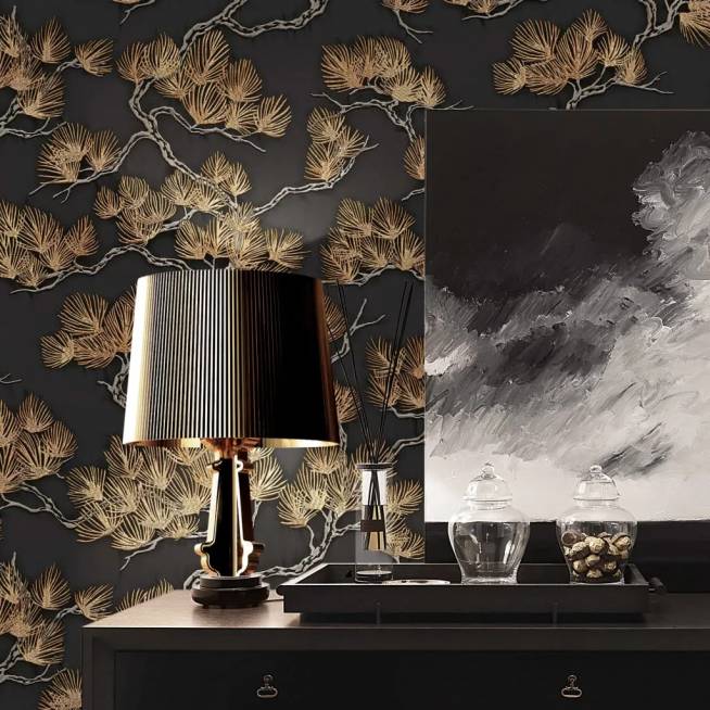 DUTCH WALLCOVERINGS Tapetai su pušimis