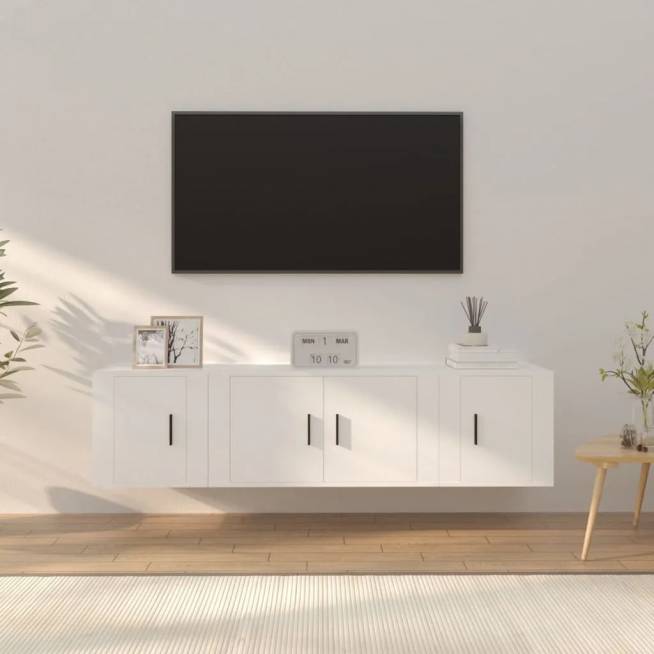 3-Piece Wooden TV Cabinet Set