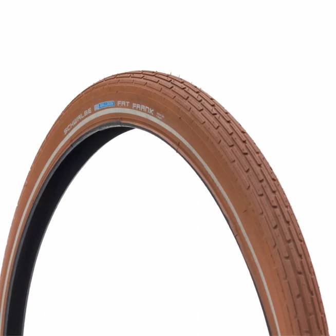 Padanga SCHWALBE Fat Frank 28x2.00 (50-622) su kamera DV, su atšvaitine juosta (ruda)