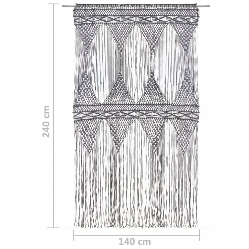 Medvilninė makrame stiliaus užuolaida 140x240cm