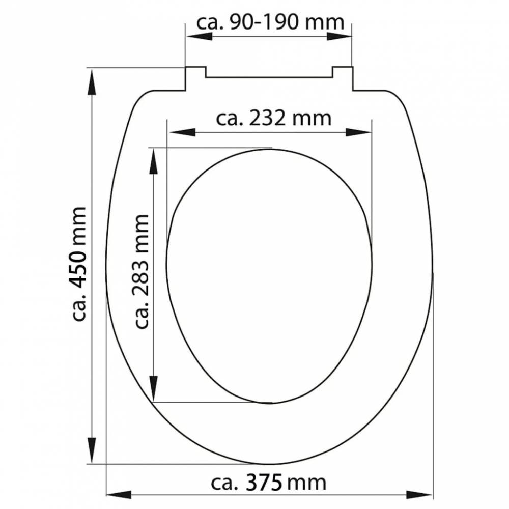 SCHÜTTE Klozeto sėdynė su soft-close mechanizmu duroplastas