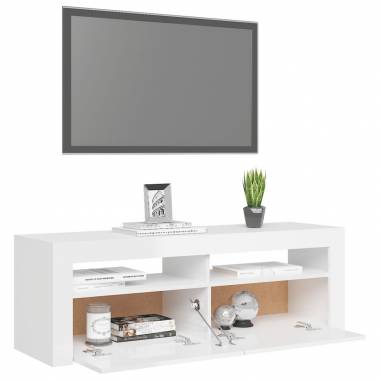 TV spintelė su LED apšvietimu, 120x35x40cm