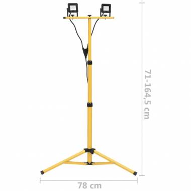 LED prožektorius su trikoju, šaltos baltos spalvos, 2x10W