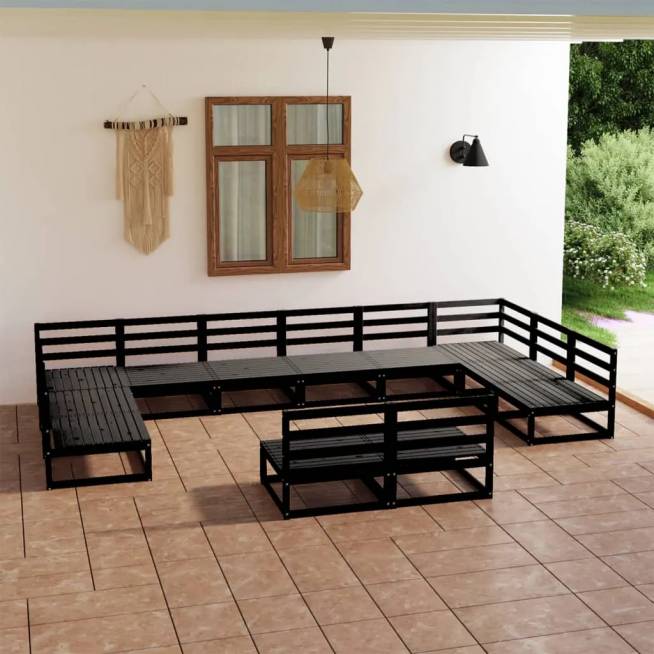 12-Piece Pine Garden Furniture Set